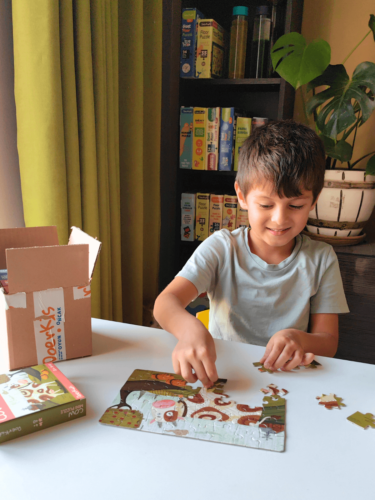 DoerKids%20Çiftlik%20Sevimli%20Inek%20Mini%20Puzzle%20|%2040%20Parça%20|%204%20Yaş