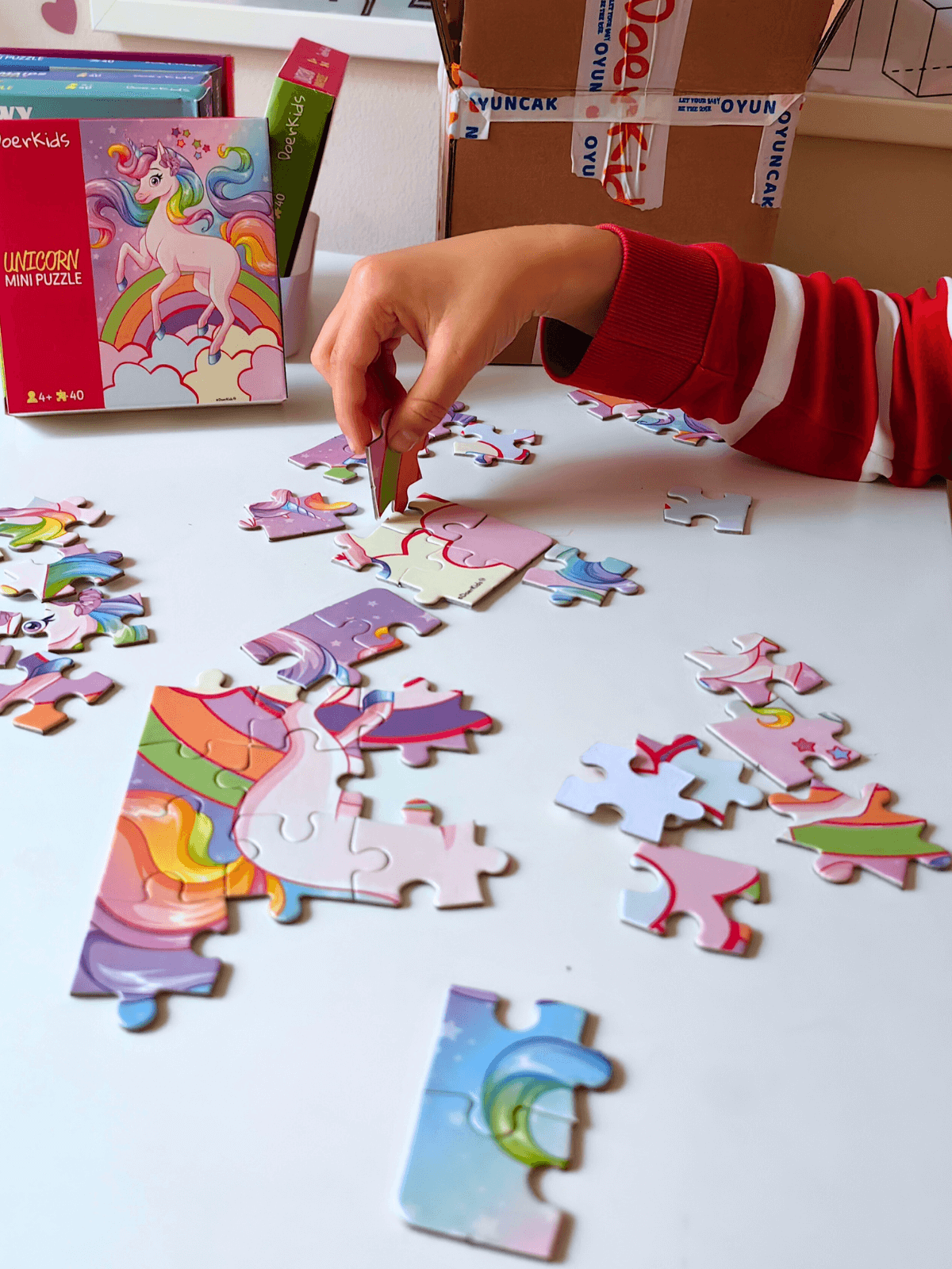 DoerKids%20Unicorn%20Mini%20Puzzle%20|%2040%20Parça%204%20Yaş