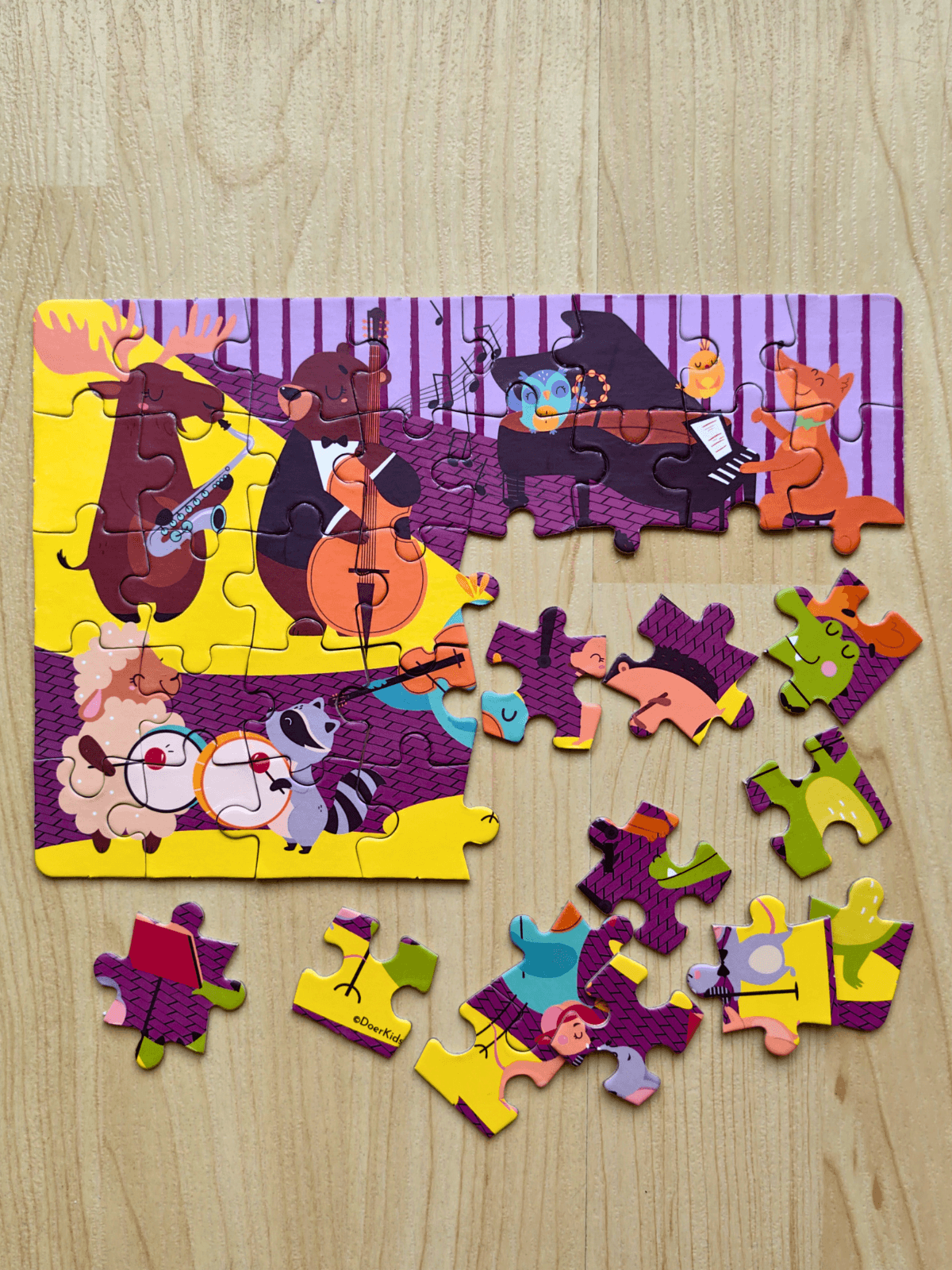 DoerKids%20Hayvan%20Orkestrası%20Mini%20Puzzle%20|%2040%20Parça%20|%204%20Yaş