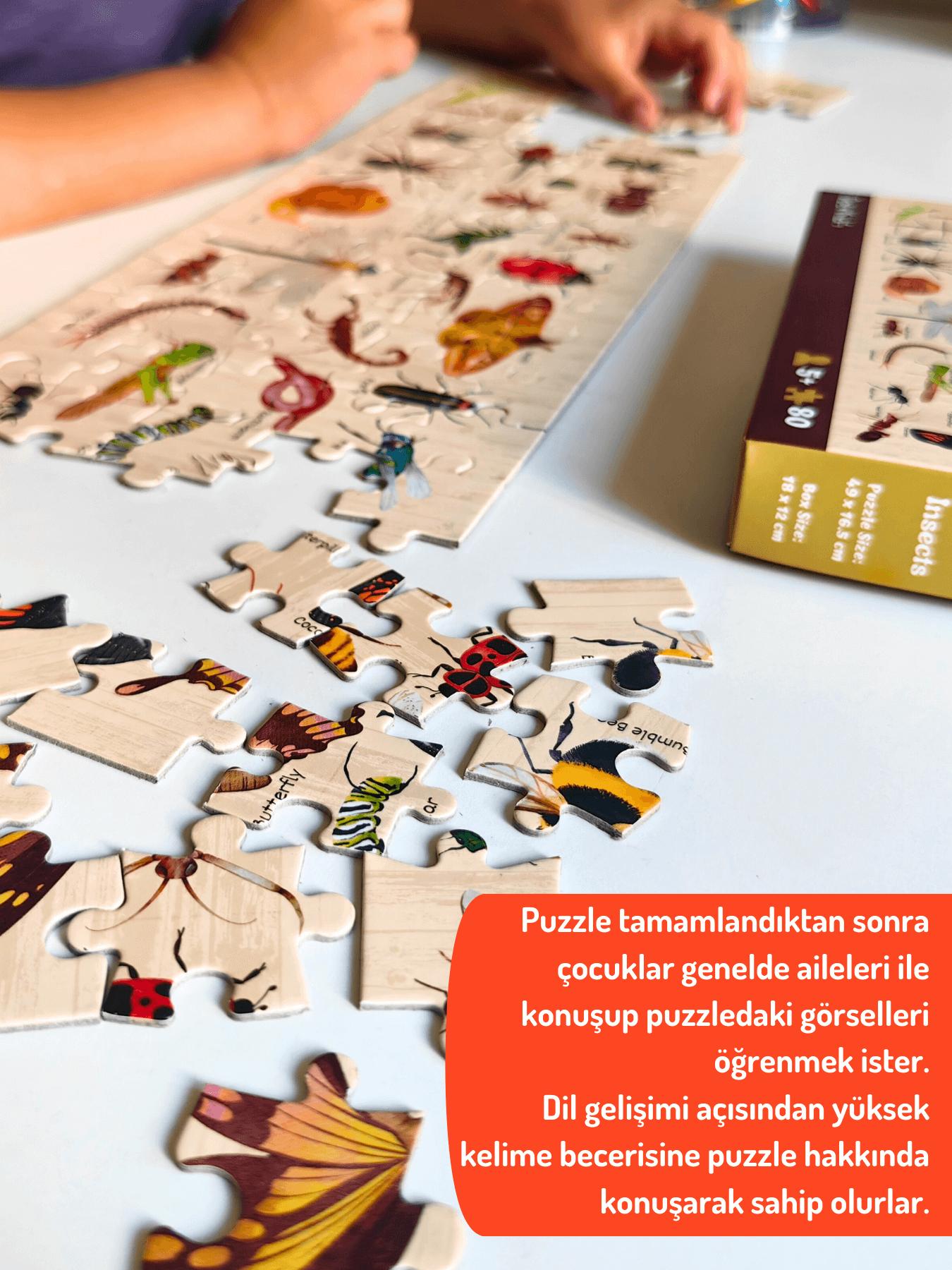 Doerkids%20Bugs%20&%20Insects%20-%20Böcekler%20Midi%20Puzzle%20|%2080%20Parça%205+%20Yaş