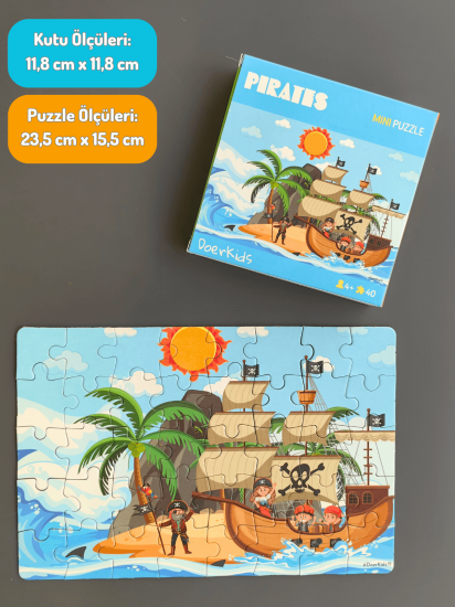 DoerKids Korsanlar Mini Puzzle | 40 Parça 4 Yaş