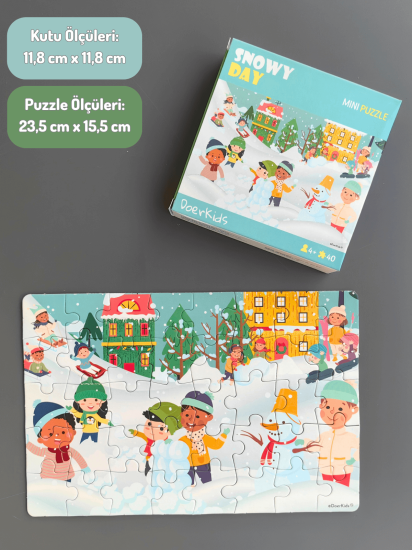 DoerKids Şekiller Mini Puzzle | 40 Parça | 4 Yaş