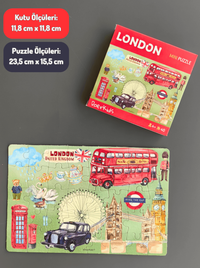 DoerKids London Mini Puzzle | 40 Parça | 4 Yaş