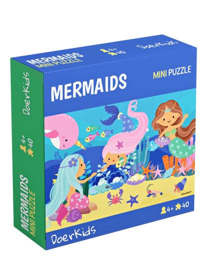 DoerKids Deniz Kızı Mini Puzzle | 40 Parça 4 Yaş