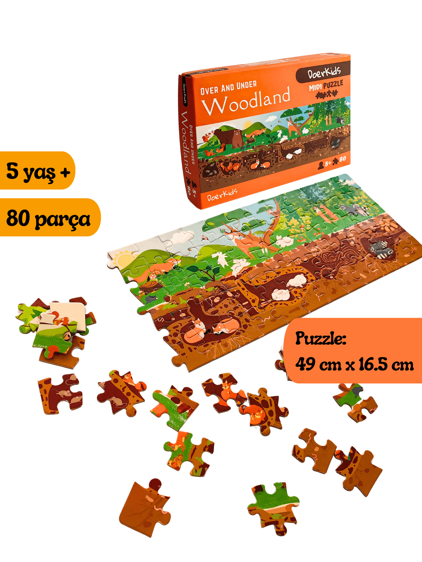 Doerkids%20Ormanlık%20Alan%20Yeraltı%20Yerüstü%20Midi%20Puzzle%20|%2080%20Parça%205+%20Yaş